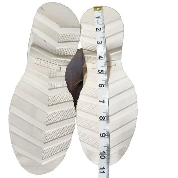 SOREL Hi-Line Waterproof Lace Up Leather Boot in Chalk Size 7 - Picture 5 of 11